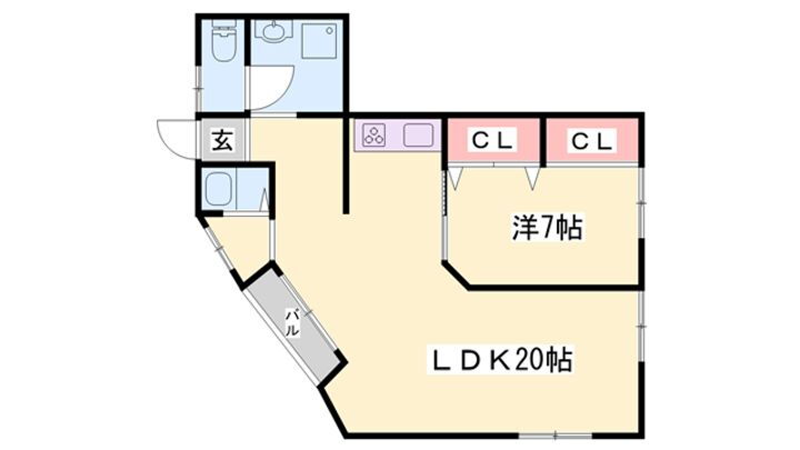 コーポ西宮 2階 1LDK 賃貸物件詳細