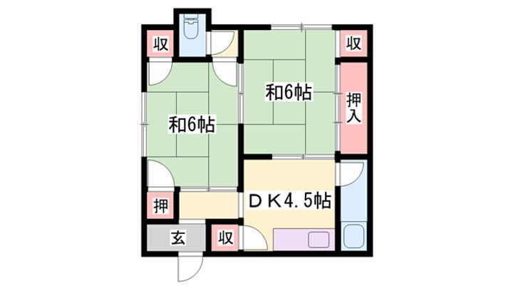 吉田荘 2階 2DK 賃貸物件詳細