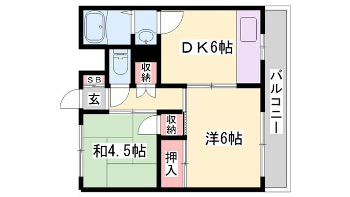 歌野マンション 1階 2DK 賃貸物件詳細
