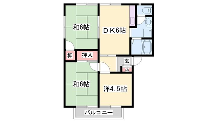 ハイツ２番館 1階 3DK 賃貸物件詳細