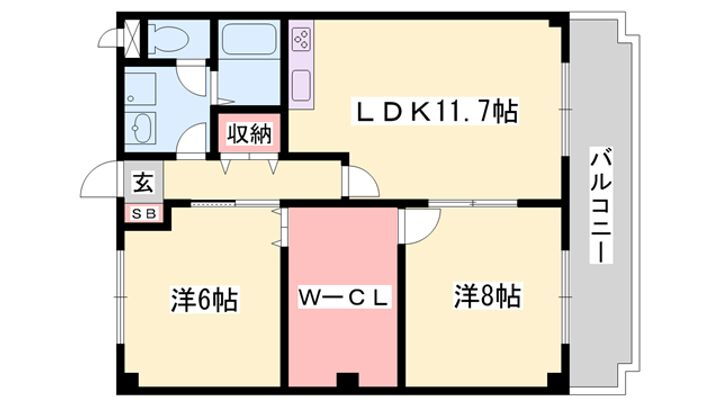 マリッチ今宿 3階 2LDK 賃貸物件詳細
