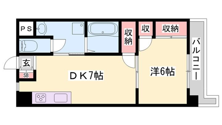 コーポラス神子岡 3階 1DK 賃貸物件詳細