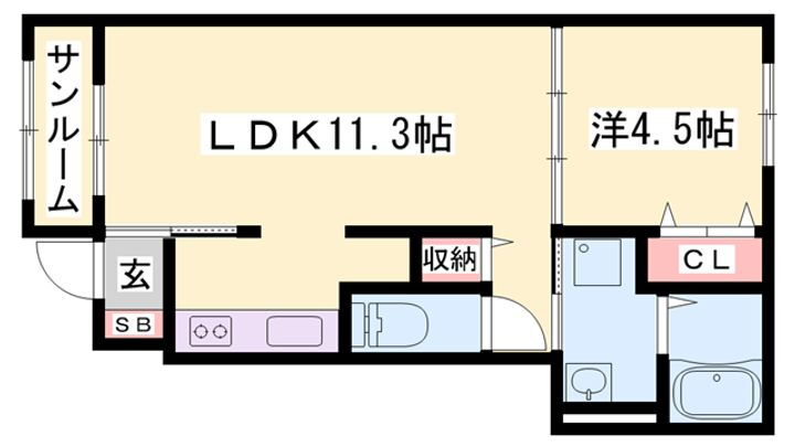 ファンド今宿Ⅱ 1階 1LDK 賃貸物件詳細