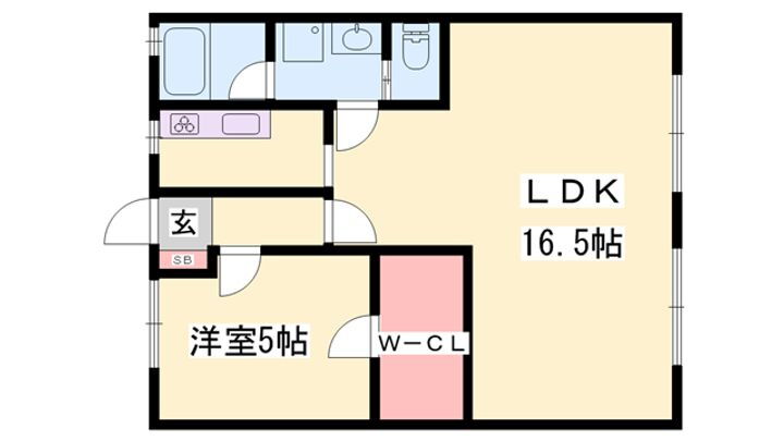 サンシティー北新在家　Ａ棟 2階 1LDK 賃貸物件詳細