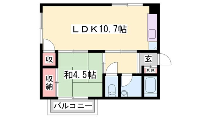 ノーブル岡田 2階 1LDK 賃貸物件詳細