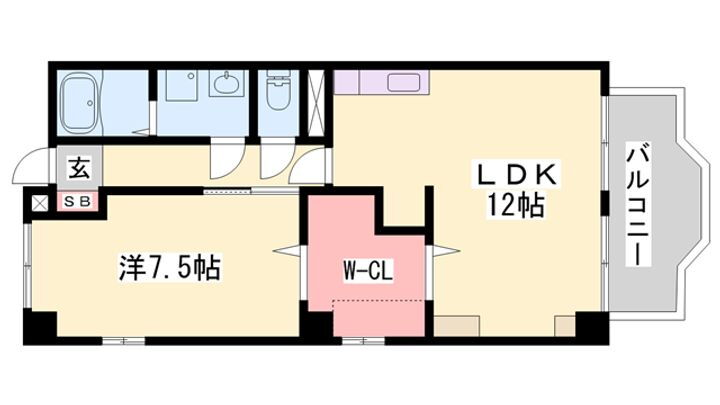 城乾ハイツ 3階 1LDK 賃貸物件詳細
