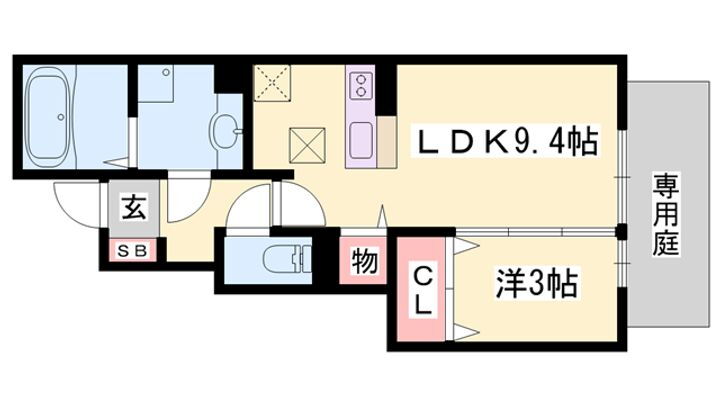 クラージュＫＳ 1階 1LDK 賃貸物件詳細