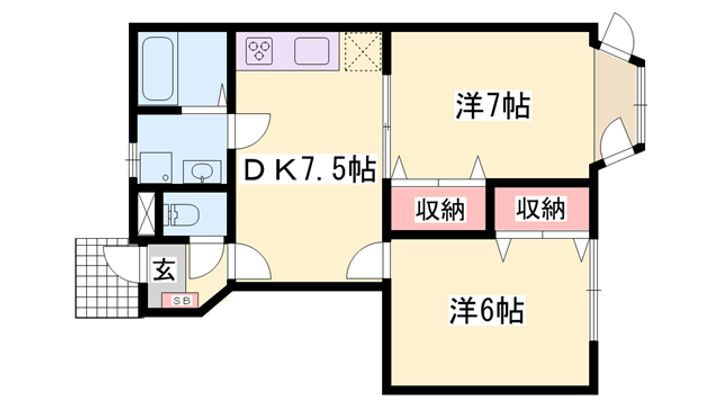 ガーデンパレス 1階 2DK 賃貸物件詳細