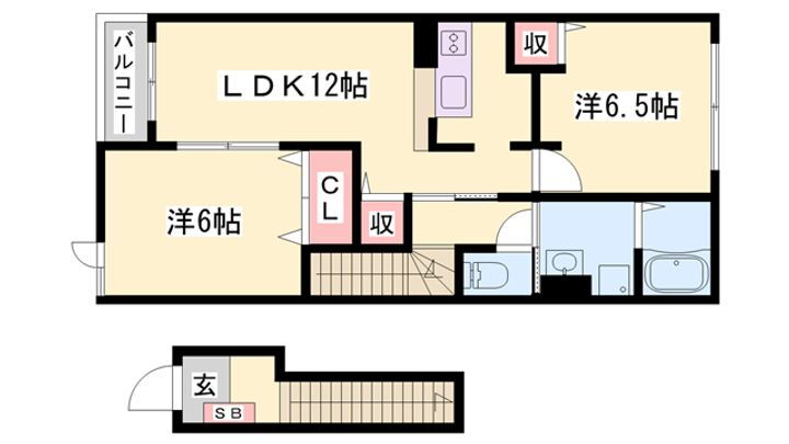 パストラルⅡ 2階 2LDK 賃貸物件詳細