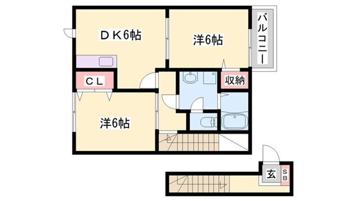 ミレニアム・カーサＡ 2階 2DK 賃貸物件詳細