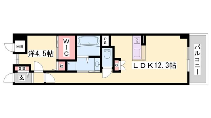 キャッスルコート土山 5階 1LDK 賃貸物件詳細