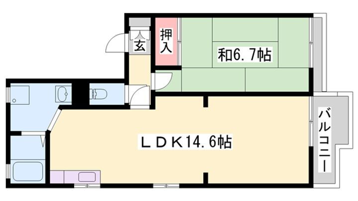 メゾン八代 2階 1LDK 賃貸物件詳細
