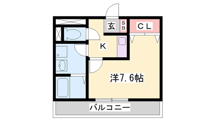 兵庫県姫路市飾磨区城南町２丁目 英賀保駅 1K アパート 賃貸物件詳細