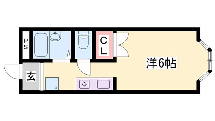 レジデンス平野 2階 1K 賃貸物件詳細