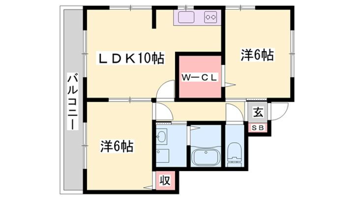 レイクサイド茜が丘 1階 2LDK 賃貸物件詳細
