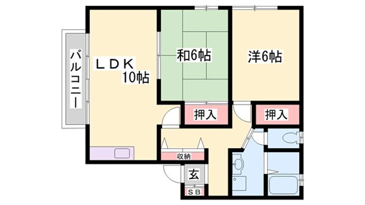 ビゴレ雅Ａ棟 2階 2LDK 賃貸物件詳細