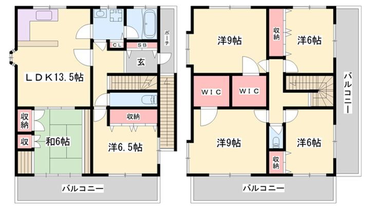 英賀春日町ＫＫハウス 6LDK 賃貸物件詳細