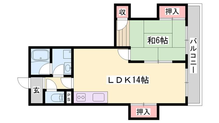 寿ハイツ 2階 1LDK 賃貸物件詳細