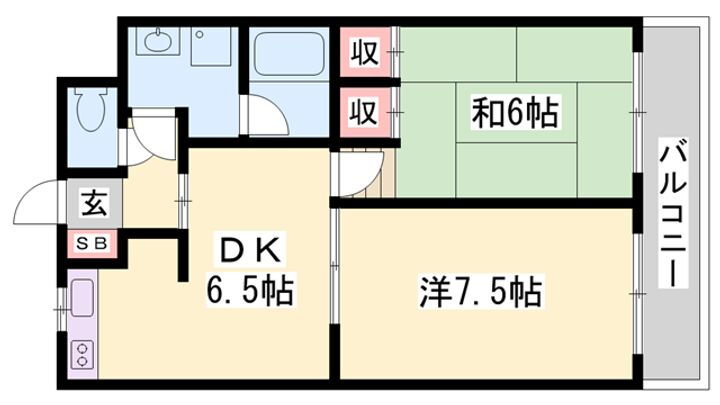 やしろ中村コーポ　Ｂ棟 2階 2DK 賃貸物件詳細