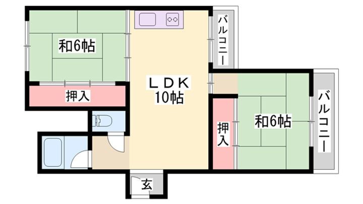 コーエイハイツ 1階 2LDK 賃貸物件詳細