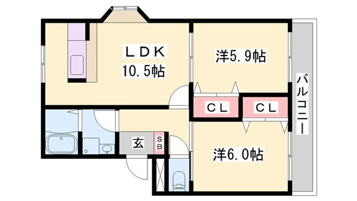 ロイヤルコート　イオ 1階 2LDK 賃貸物件詳細