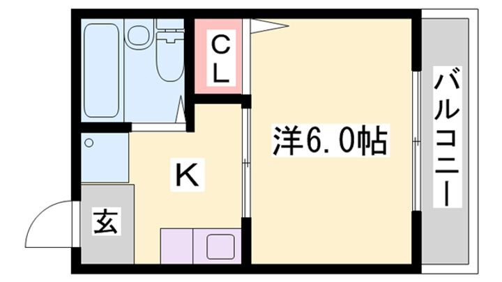 ベルハイム白国 2階 1K 賃貸物件詳細
