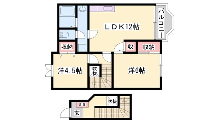 Ｓ＆Ｒ　Ⅱ 2階 2LDK 賃貸物件詳細