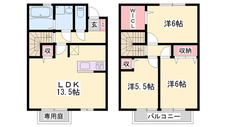 グランドソレーユ 2階 3LDK 賃貸物件詳細