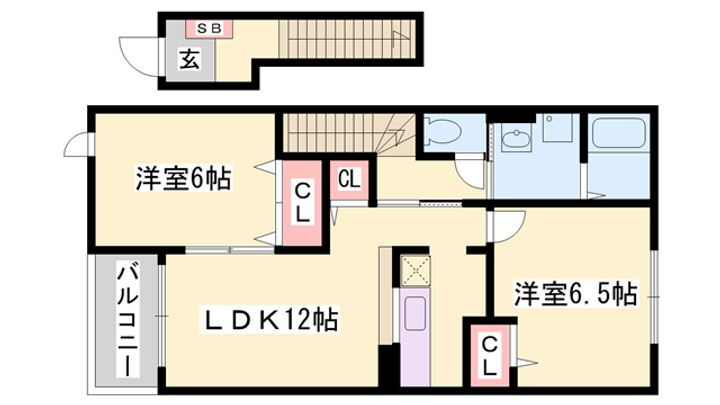 フィールドパレスＶ 2階 2LDK 賃貸物件詳細