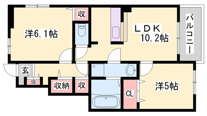 ル・レストⅢ 1階 2LDK 賃貸物件詳細