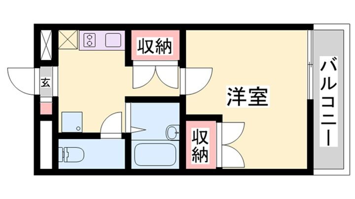 カルム北条 2階 1K 賃貸物件詳細