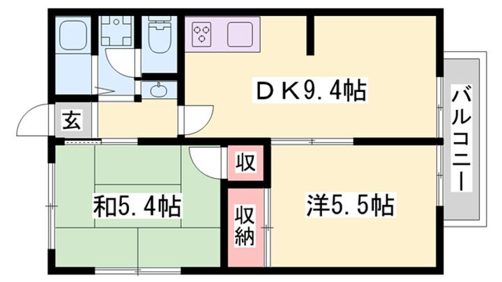 フレグランス新野辺 2階 2DK 賃貸物件詳細