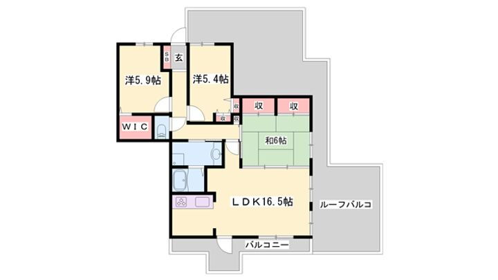 ネオステージ今宿 9階 3LDK 賃貸物件詳細