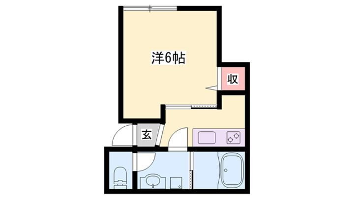 リープラス姫路宮上町 2階 1K 賃貸物件詳細