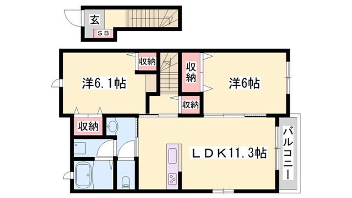 アバンツァート葉多 2階 2LDK 賃貸物件詳細