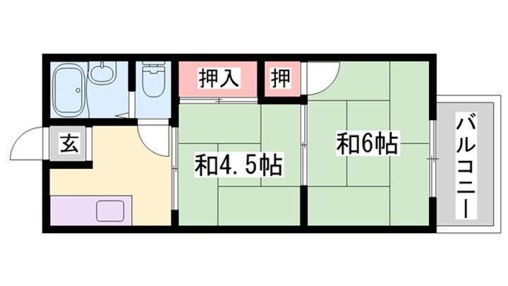 サンライフ・アイ　Ｆ 2階 2K 賃貸物件詳細