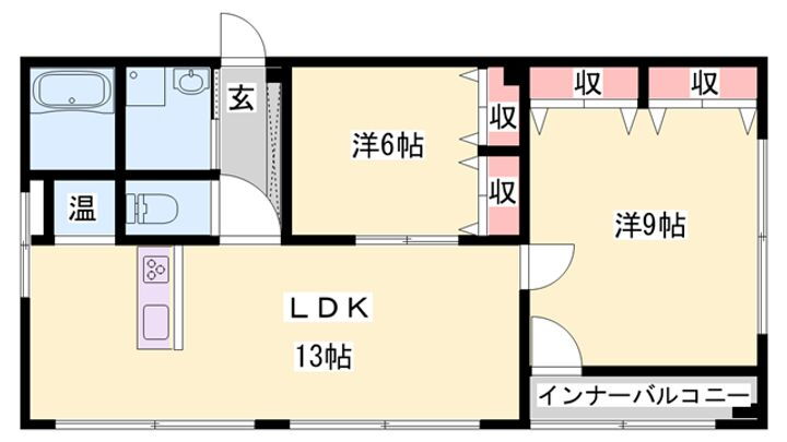 エイトビル福崎 3階 2LDK 賃貸物件詳細