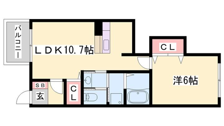 リバーサイドビラ 1階 1LDK 賃貸物件詳細