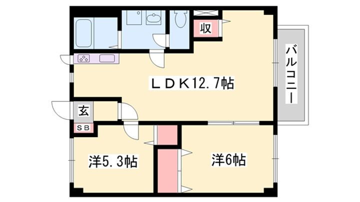 パレスイナバ 1階 2LDK 賃貸物件詳細