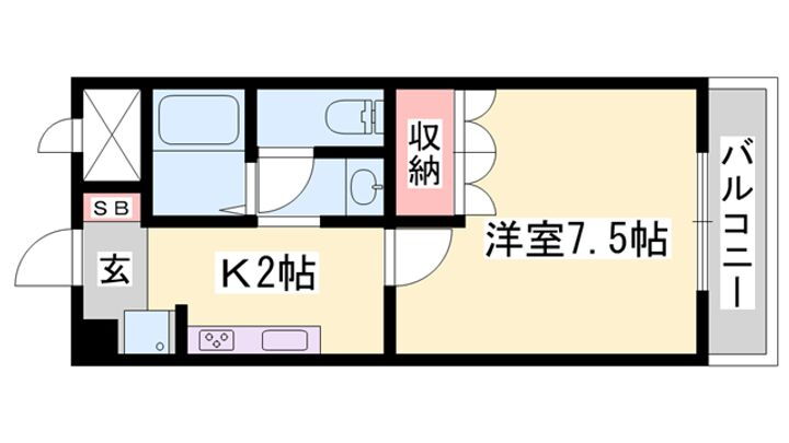 Ｍ．ブロッサム 1階 1K 賃貸物件詳細