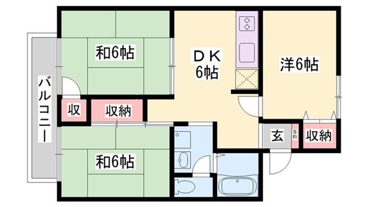 ビラ国分寺　Ａ棟 1階 3DK 賃貸物件詳細