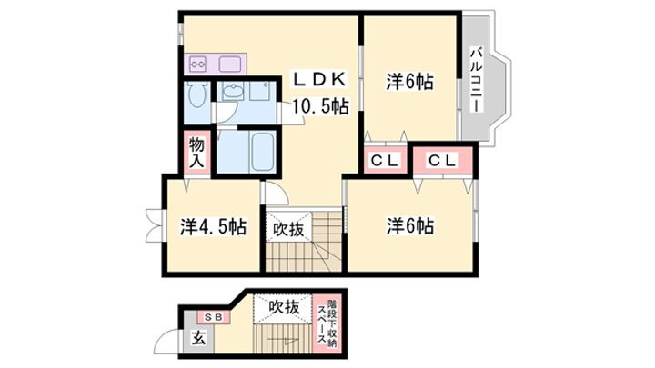 ボヌールロジュマン 2階 3LDK 賃貸物件詳細