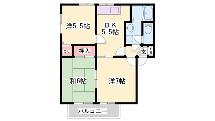 ディアス・オークラ 2階 3DK 賃貸物件詳細