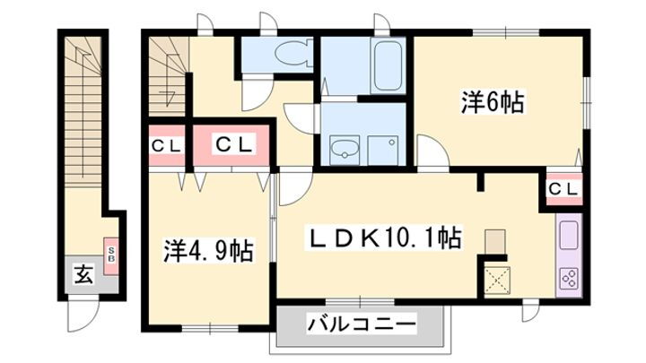 ノースリバー・Ｔ 2階 2LDK 賃貸物件詳細
