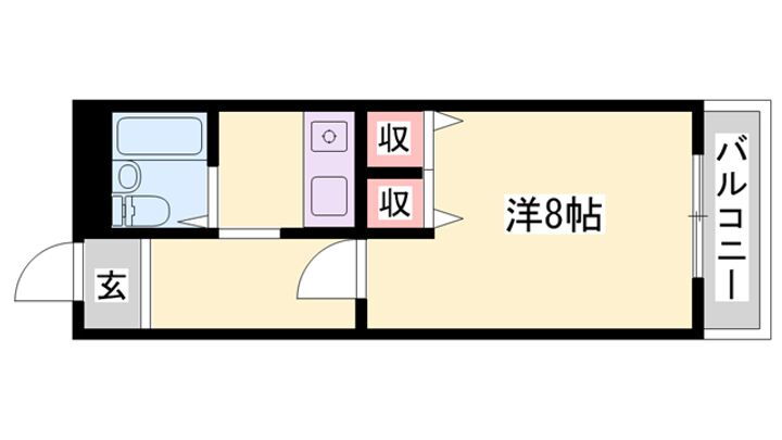 メゾンアライ 3階 1K 賃貸物件詳細