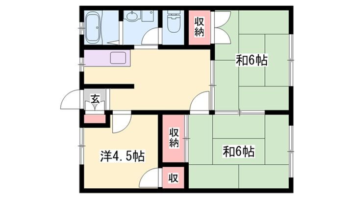 サンシティー北新在家　Ａ棟 2階 3K 賃貸物件詳細