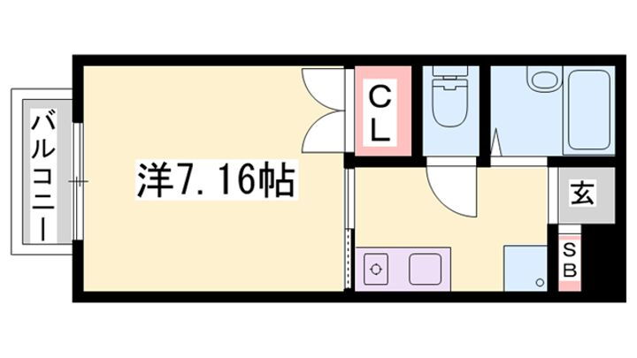 アメニティコート伊保崎 2階 1K 賃貸物件詳細