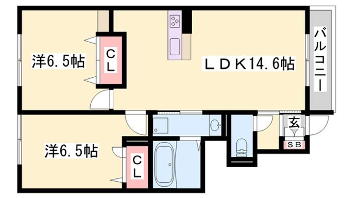 Ｆｒｏｎｔ　Ｓ 1階 2LDK 賃貸物件詳細