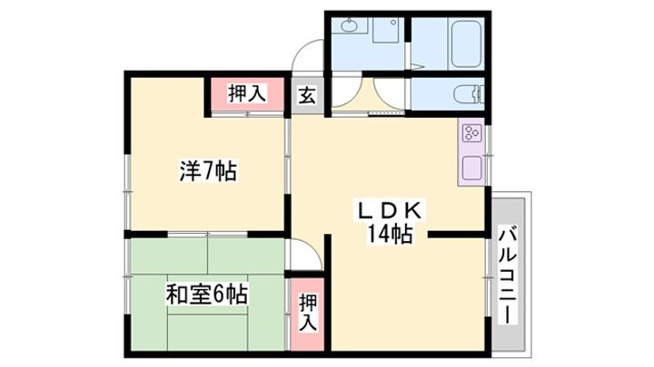 ウェルネス垣内 1階 2LDK 賃貸物件詳細