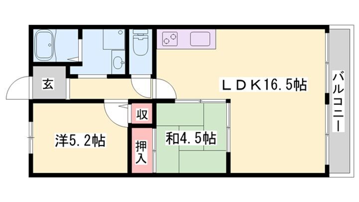 ハッピーコートさんわ 2階 2LDK 賃貸物件詳細